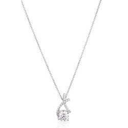 Montana Silversmiths Women's Hugs and Kisses Crystal Silver Necklace