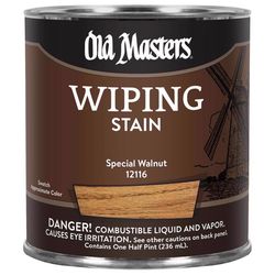 Old Masters Semi-Transparent Special Walnut Oil-Based Wiping Stain 1/2 pt