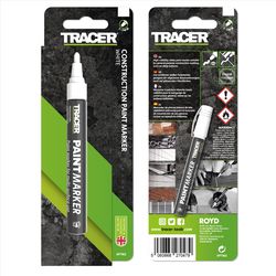 Tracer 8 in. L Paint Marker White 1 pc