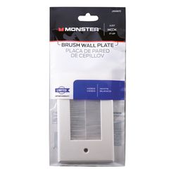 Monster Just Hook It Up White 1 gang Plastic Home Theater Brush Wall Plate 1 pk