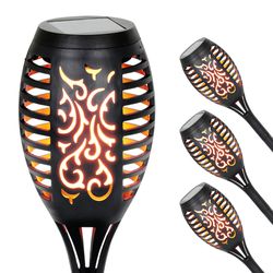 Exhart WindyWing Black Plastic 20 in. H X 3 in. L X 3 in. W Dancing Flame Torch Outdoor Garden Stake