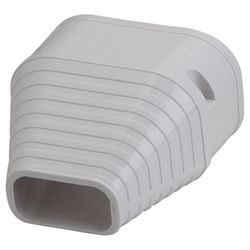 Slimduct Lineset Cover End Fitting 3.75 in. W X 3 in. H White