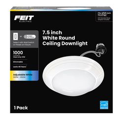 Feit White 7.6 in. W LED Disklight Retrofit Kit 12 W