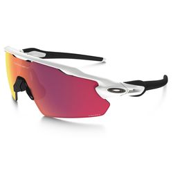 Oakley Radar EV Pitch Sunglasses Unisex Polished White Frame Red Lens