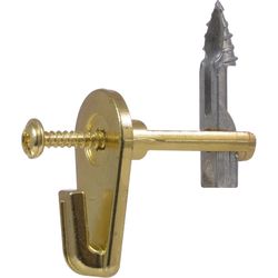 HILLMAN MegaHook Brass-Plated Gold Heavy Duty Picture Hanging Kit 100 lb 1 pk