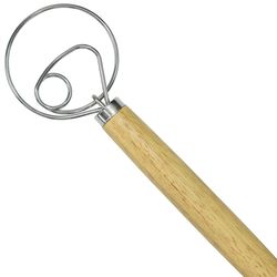 R&M International Corp Stainless Steel/Wood Dough Whisk