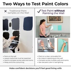 SureSwatch 9 in. W X 12 in. L Clear Plastic Paint & Stick Paint Samples