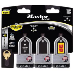 Master Lock 1-3/4 in. W Stainless Steel 4-Pin Cylinder Marine Padlock