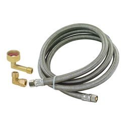 Eastman 3/8 in. Compression X 3/8 in. D Compression 10 ft. Stainless Steel Dishwasher Supply Line