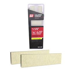 Grip-Rite L-Style 1/4 in. W X 1-1/4 in. L 18 Ga. Narrow Crown Staples 1000 pk