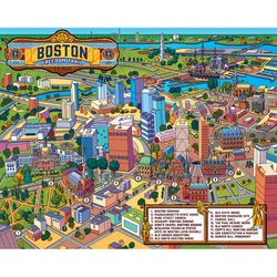 Boardwalk Iconic Places Boston Freedom Trail Jigsaw Puzzle Multicolored 1000 pc