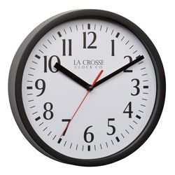 La Crosse Technology 7 in. L X 7 in. W Indoor Analog Wall Clock Glass/Plastic Black