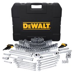 DeWalt ToughSeries 1/4 & 3/8 & 1/2 in. drive Metric/SAE Mechanic's Tool Set 185 pc