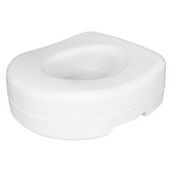 Carex Health Brands White Elevated Toilet Seat Plastic 4.25 in. H X 14.5 in. L