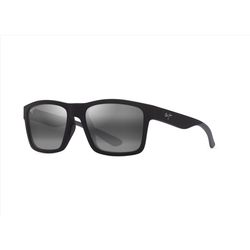Maui Jim The Flats Sunglasses Unisex Matte Black with Gray Frame Neutral Gray Lens Polarized