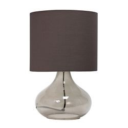 Simple Designs 13.5 in. Gray Table Lamp