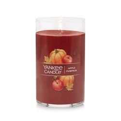 Yankee Candle Signature Red Apple Pumpkin Scent Pillar Candle 14.25 oz