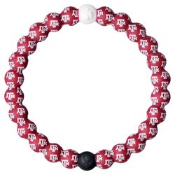 Lokai Unisex Texas A&M Round Red/White Bracelet Silicone Water Resistant Size 7