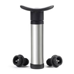 HIC Kitchen Black/Silver Plastic Wine and Champagne Pump Set