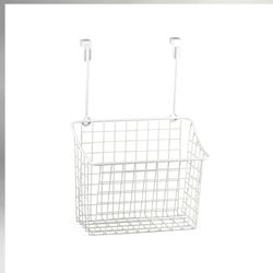 Spectrum Grid 6.5 in. L X 10.25 in. W X 14 in. H White Storage Basket