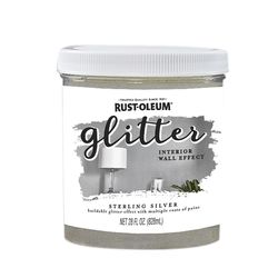 Rust-Oleum Glitter Sterling Silver Water-Based Glitter Paint Interior 50 g/L 28 oz