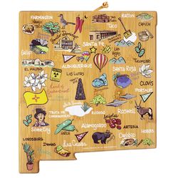 Totally Bamboo Fish Kiss 12 in. L X 14 in. W X 1 in. Bamboo New Mexico Serving & Cutting Board
