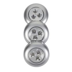 Fulcrum Light It Switch Battery Powered LED Silver Stair Light