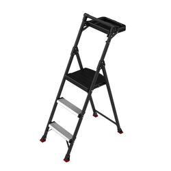 Lift Ladders 4.19 ft. H Steel Step Ladder Type IA 300 lb. cap.