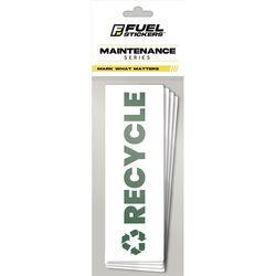Fuel Stickers 2 in. H X 6 in. W Rectangle White Fuel Sticker Label 4 pk