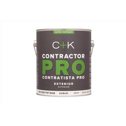 C+K Contractor Pro Satin Tint Base Mid-Tone Base Paint Exterior 1 gal