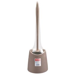 Superio Brand Modern Toilet Bowl Brush & Holder Taupe