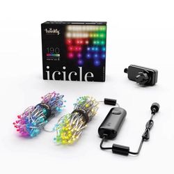 Holiday Bright Lights LED Mini Multicolored/Warm White 190 ct Icicle Christmas Lights