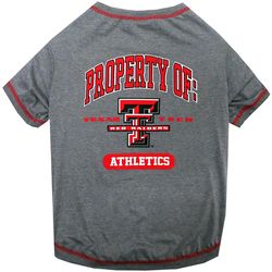 Pets First Team Color Texas Tech Raiders Dog T-Shirt Large