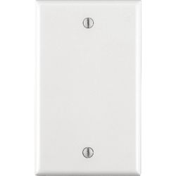 Leviton White 1 gang Thermoset Plastic Blank Wall Plate 1 pk
