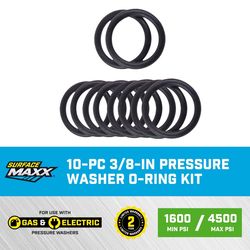 SurfaceMaxx 10-PC 3/8-in Pressure Washer O-Ring Kit 4500 psi