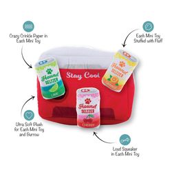 Pet Shop by Fringe Studio For Dog Assorted Plush Stay Cool Dog Toy 1 pk