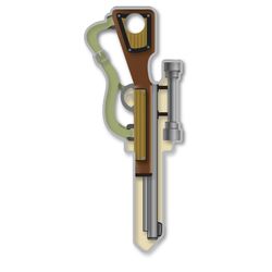 Lucky Line Key Shapes Rifle House Key Blank Single For Schlage Multicolored