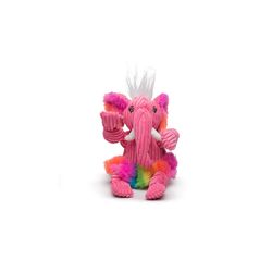 HuggleHounds Knottie For Dog Multicolored Plush Rainbow Elephant Squeaky Dog Toy Large 1 pk