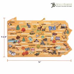 Totally Bamboo Fish Kiss 16 in. L X 9.75 in. W X 0.6 in. Bamboo Serving & Cutting Board