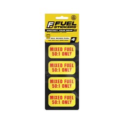 Fuel Stickers 1 in. H X 2 in. W Rectangle Yellow Fuel Sticker Label 4 pk