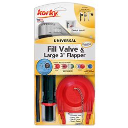 Korky QuietFILL Platinum Large 3 inch Flapper Fill Valve And Flapper Kit