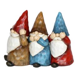 Exhart WindyWings Multicolored Resin 9 in. H X 12 in. L X 5.5 in. W See No, Hear No, Speak No Evil G