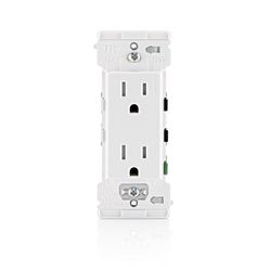 Leviton Lever Edge 15 amps 125 V Duplex White Tamper Resistant Outlet 5-15R 10 pk