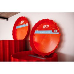 LoCo Red Plastic Platter 16 in. D 1 pc