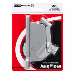 Barton Kramer Silver Aluminum Right Awning Window Operator For Security Windows
