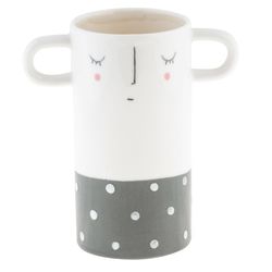 Karma Gray Ceramic Vase