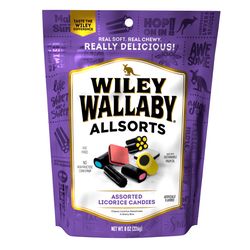Wiley Wallaby Australian Style Allsorts Assorted Gourmet Licorice 8 oz