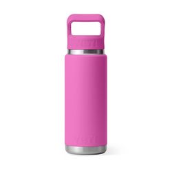 YETI Rambler 26 oz Wildflower Fuschia BPA Free Bottle with Straw Cap