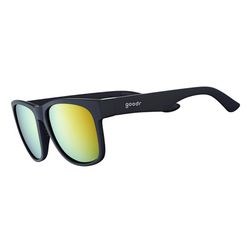 goodr BFG - Beelzebub's Bourbon Burpees Sunglasses Unisex Black Frame Yellow Lens Polarized