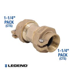 Legend Valve 1-1/4 in. CTS Pack Joint in. X 1-1/4 in. D CTS Pack Joint Bronze Pack Joint Coupling